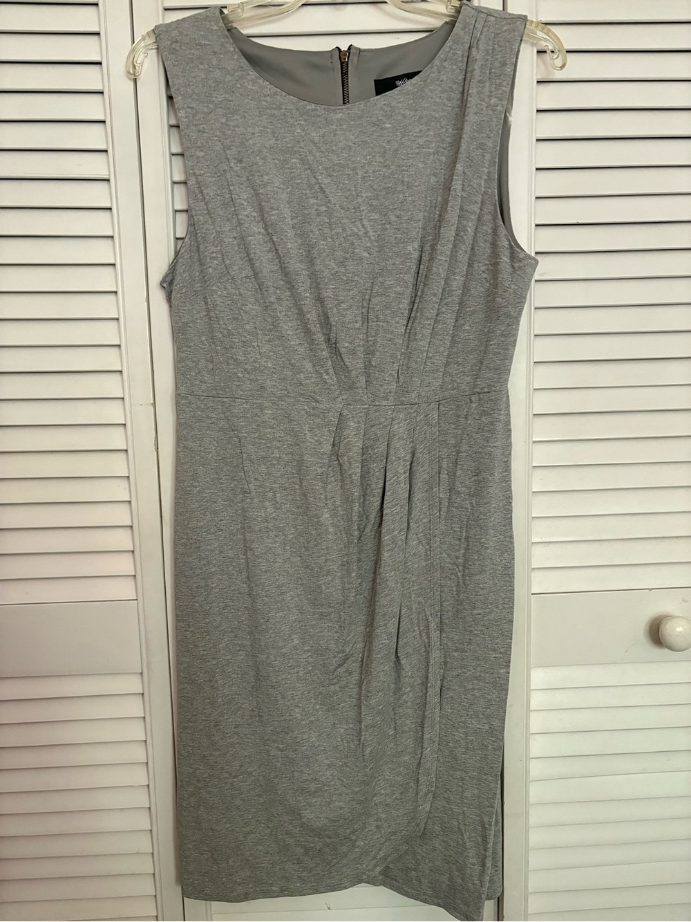 Sleeveless Light Gray Midi Sheath Dress by  Mossimo